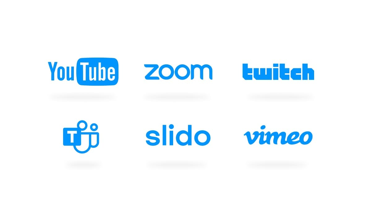 Youtube, Zoom, MS Teams…